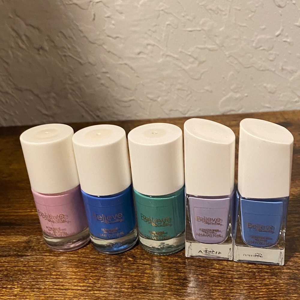 Nail Polish Collection - Pink, Blue, Green Shades